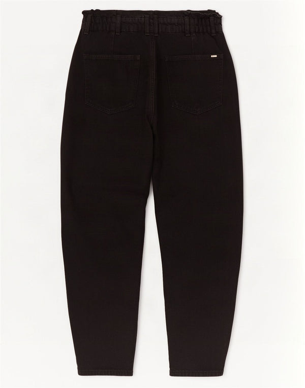 Zara Vaqueros recortados de cintura alta para mujer EU 38 Small W28 L25 Algodón negro
