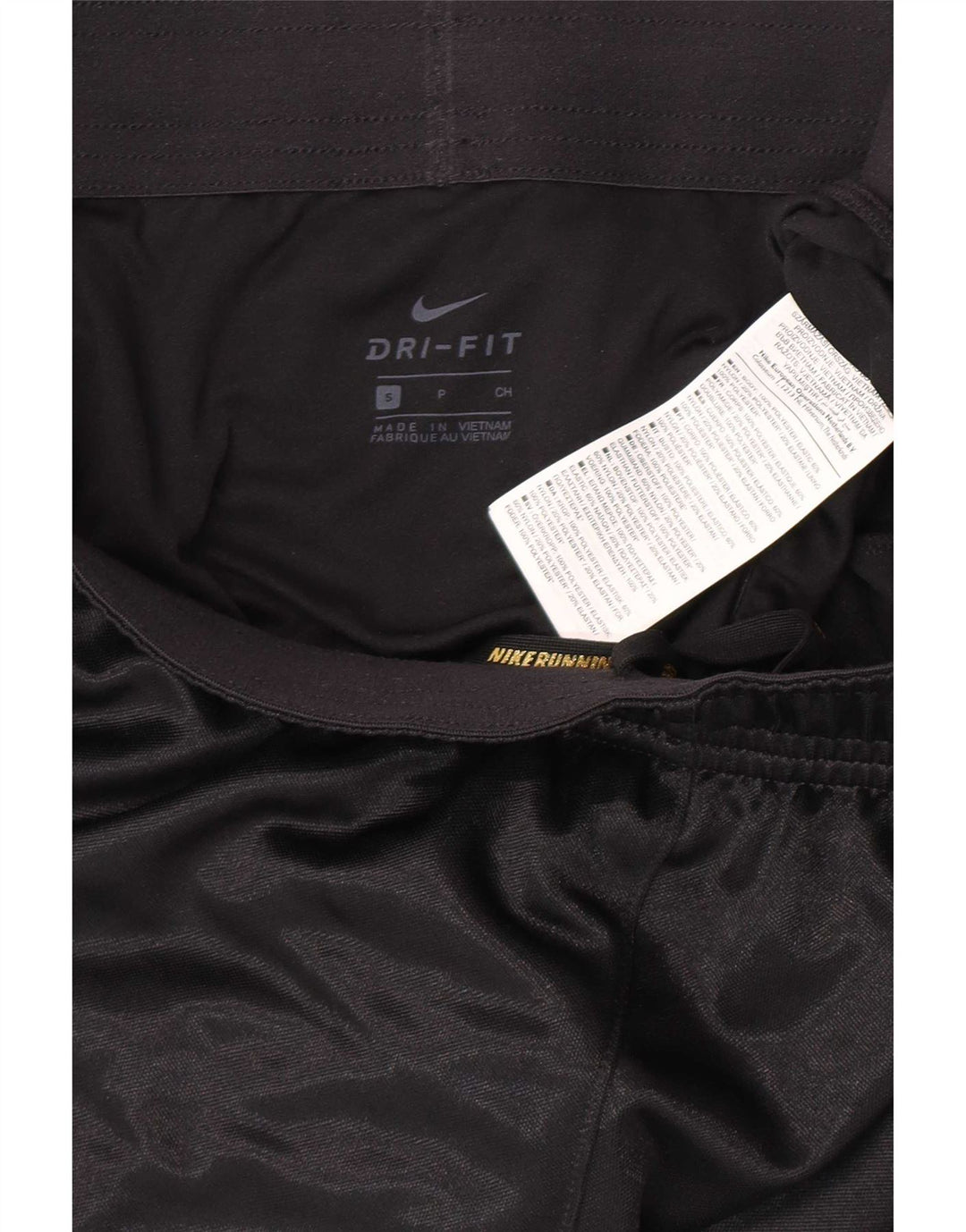 Nike - Pantalones cortos deportivos Dri Fit para mujer, talla 10, poliéster negro pequeño
