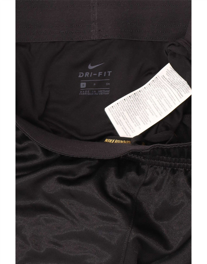 Nike - Pantalones cortos deportivos Dri Fit para mujer, talla 10, poliéster negro pequeño