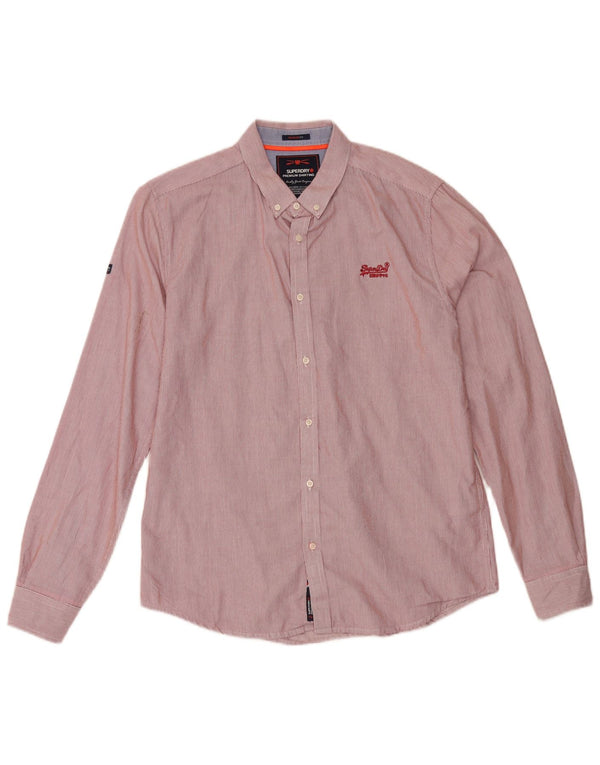 Camisa Superdry De Corte Regular Para Hombre De Algodón A Rayas Rojas Grande