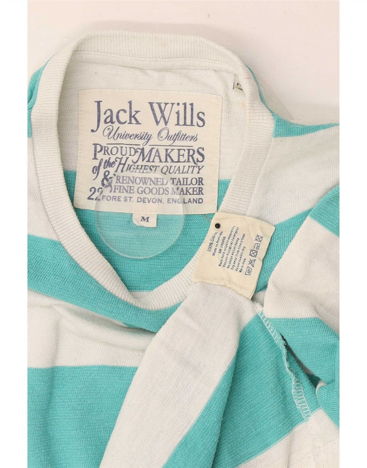 Camiseta Jack Wills Hombre Top Algodón A Rayas Verde Medio
