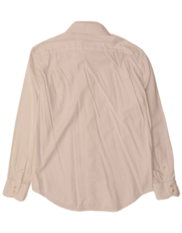 Corneliani Camisa Hombre Talla 42 16 1/2 Grande Algodón Blanco
