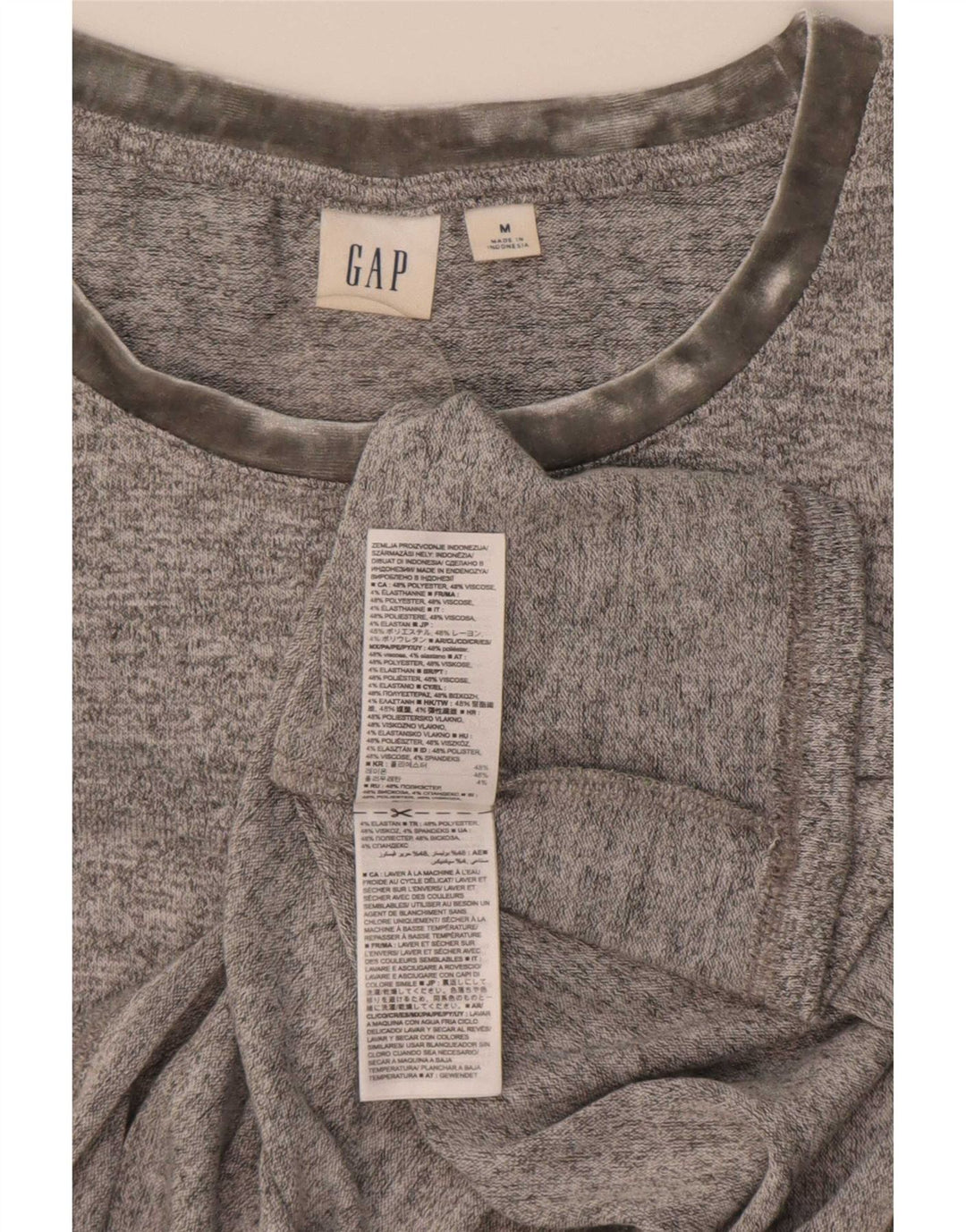 Gap Camiseta para mujer Top UK 44 Poliéster gris medio