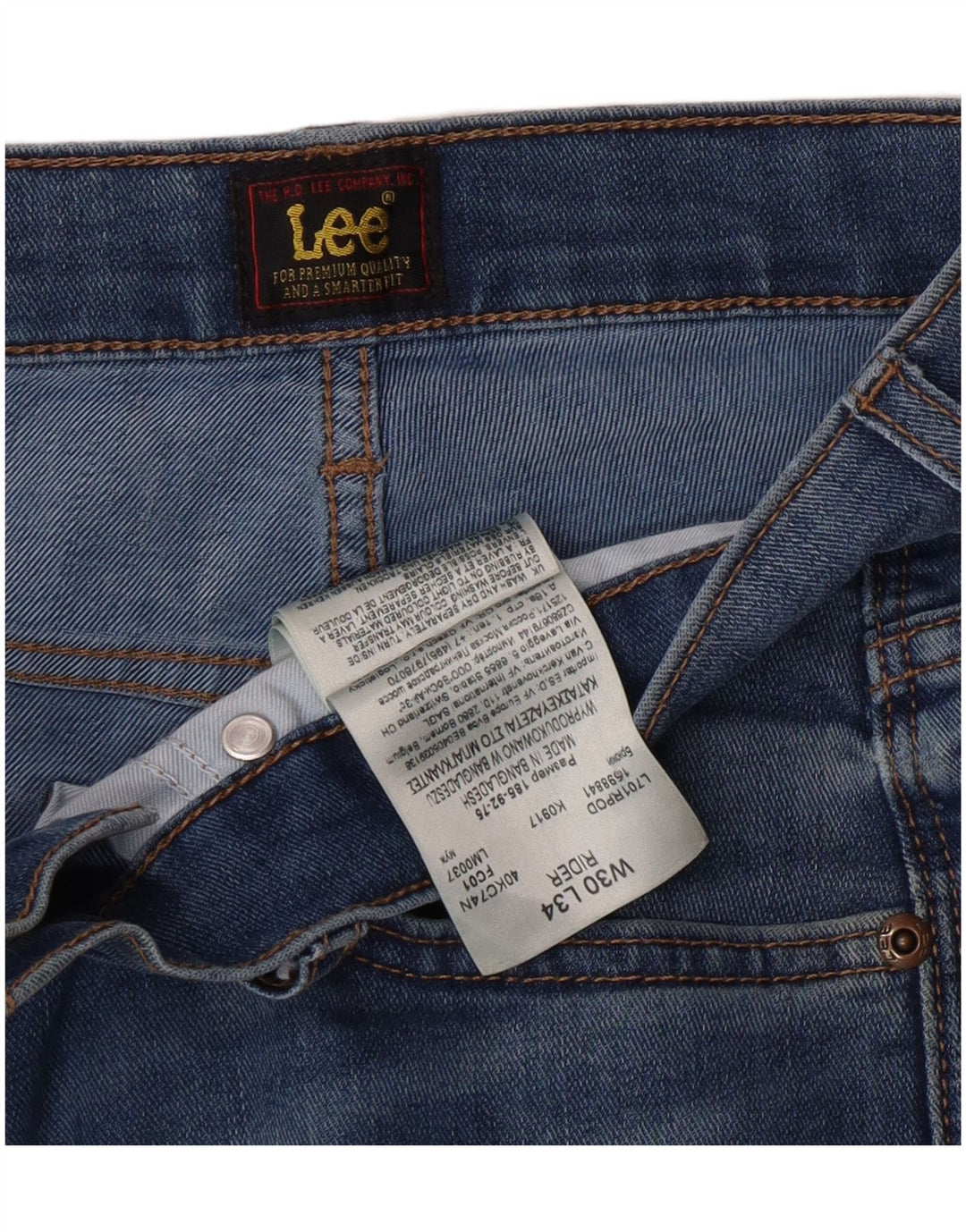 Vaqueros Lee Rider Slim para mujer W30 L34 Algodón azul
