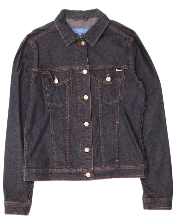 Escada Chaqueta Vaquera Mujer IT 36 XS Azul Marino Algodón