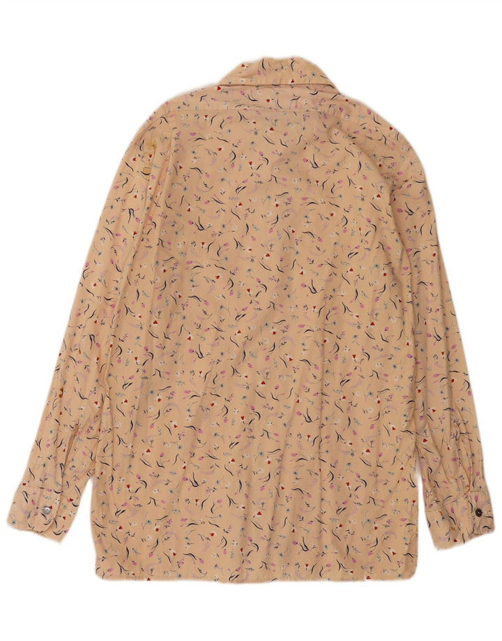 Camisa Marvin Hombre Algodón Floral Beige Medio