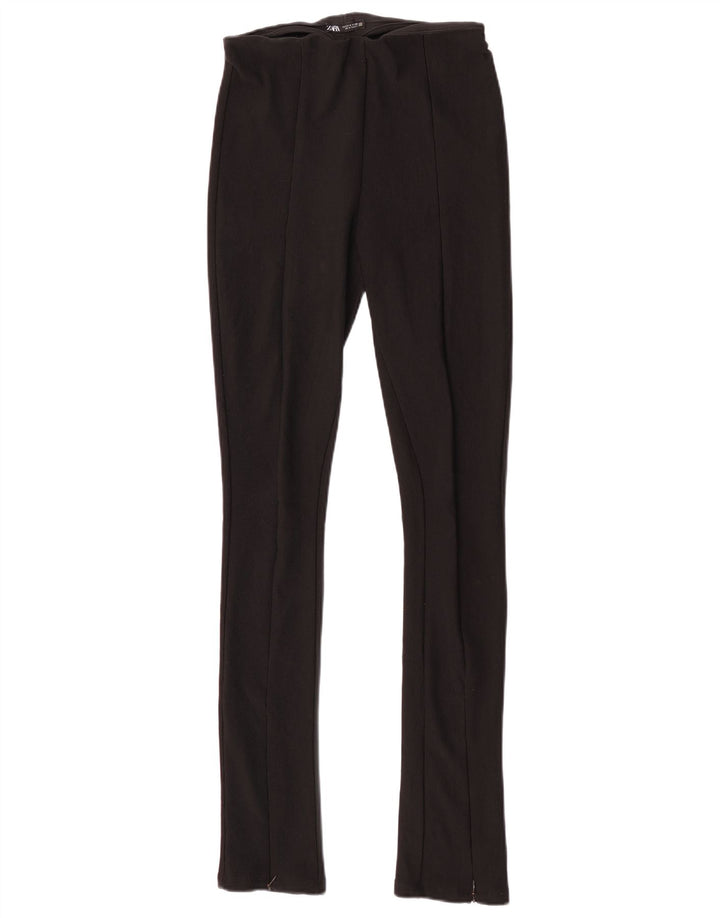 Zara Mujer Leggings Small Negro Poliéster