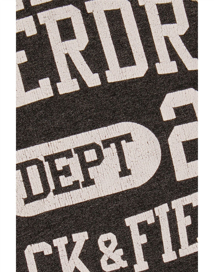 SUPERDRY Jersey con capucha y gráfico Track & Field para hombre, talla grande, color gris