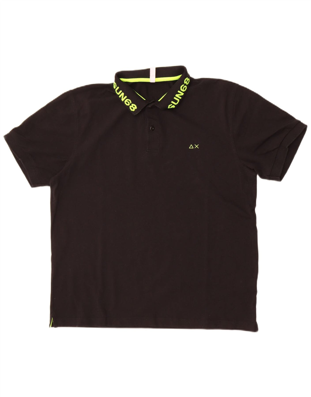 Sun68 Polo gráfico para hombre 2XL Algodón negro