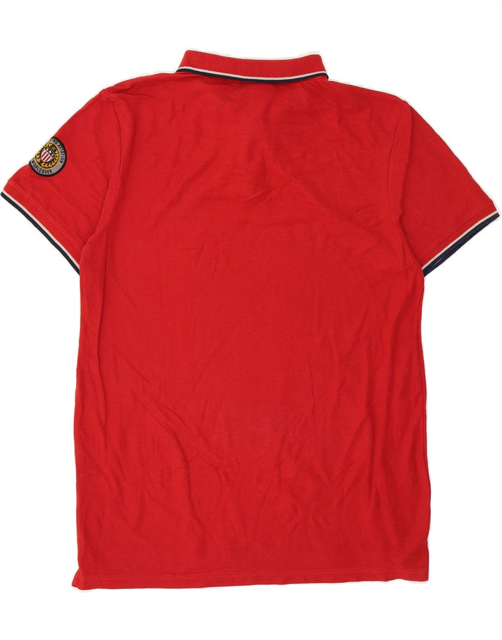 GOOD YEAR Mens Graphic Polo Shirt Large Red Cotton Vintage Good Year and Second-Hand Good Year from Messina Hembry 