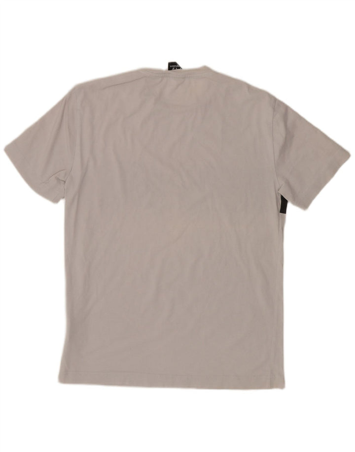 EMPORIO ARMANI Hombre Camiseta gráfica Top Small Blanco Colorblock Algodón