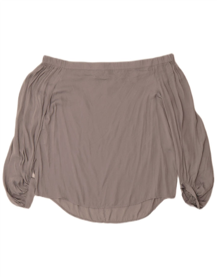 Mossimo Top con hombros descubiertos para mujer UK 44 Poliéster gris medio