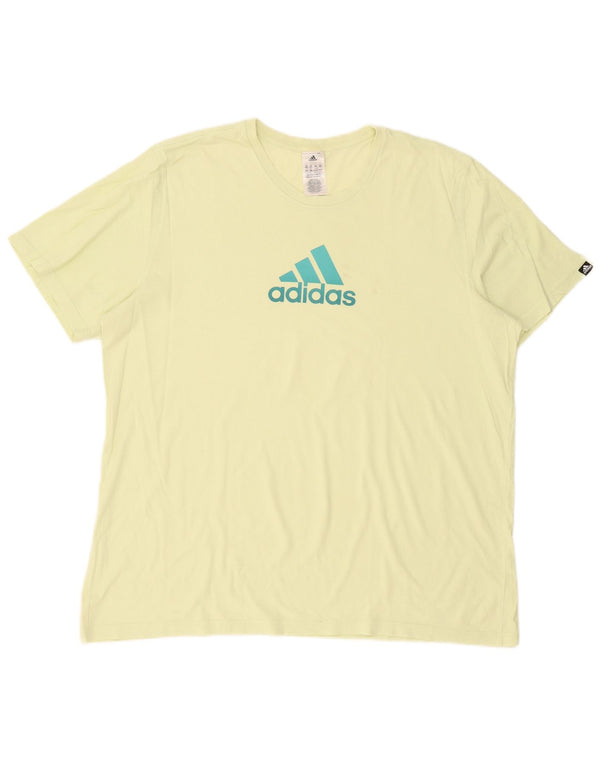 Adidas Camiseta gráfica para hombre Top 2XL Algodón amarillo
