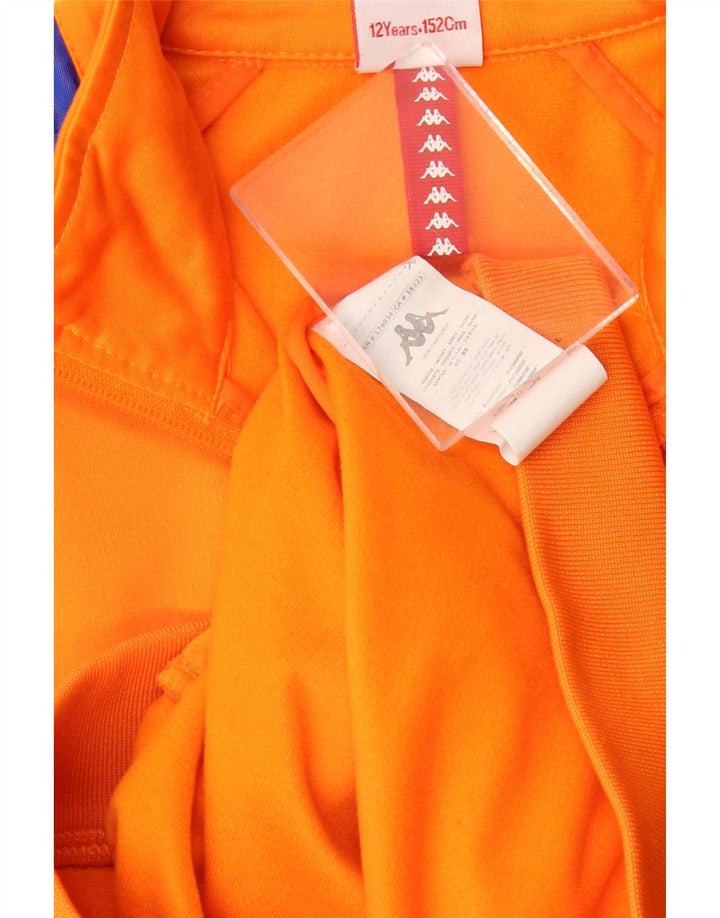 Kappa Boys Graphic Chándal Top Chaqueta 11-12 Años Naranja Colorblock
