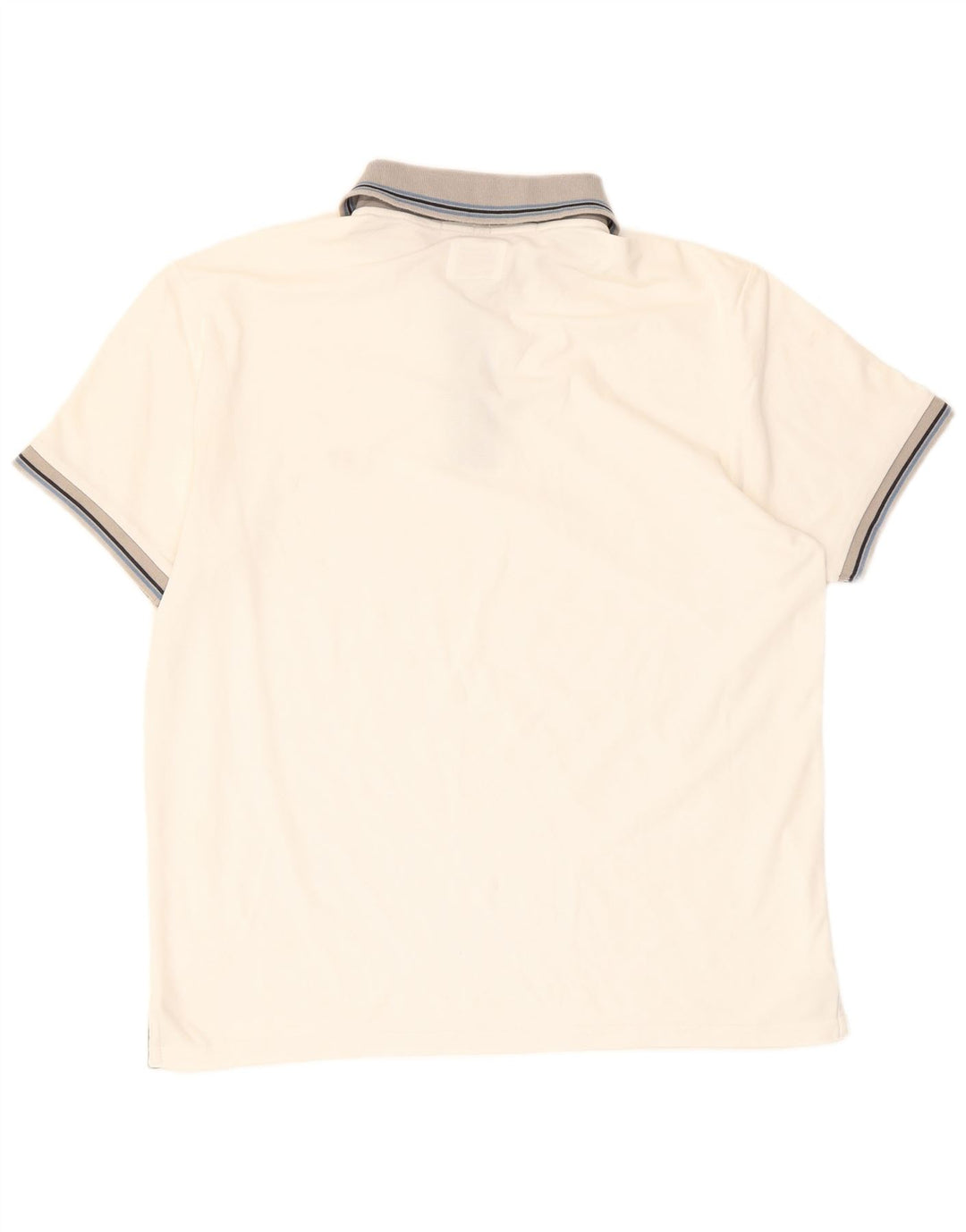 CHAMPION Mens Heritage Fit Polo Shirt Large Off White