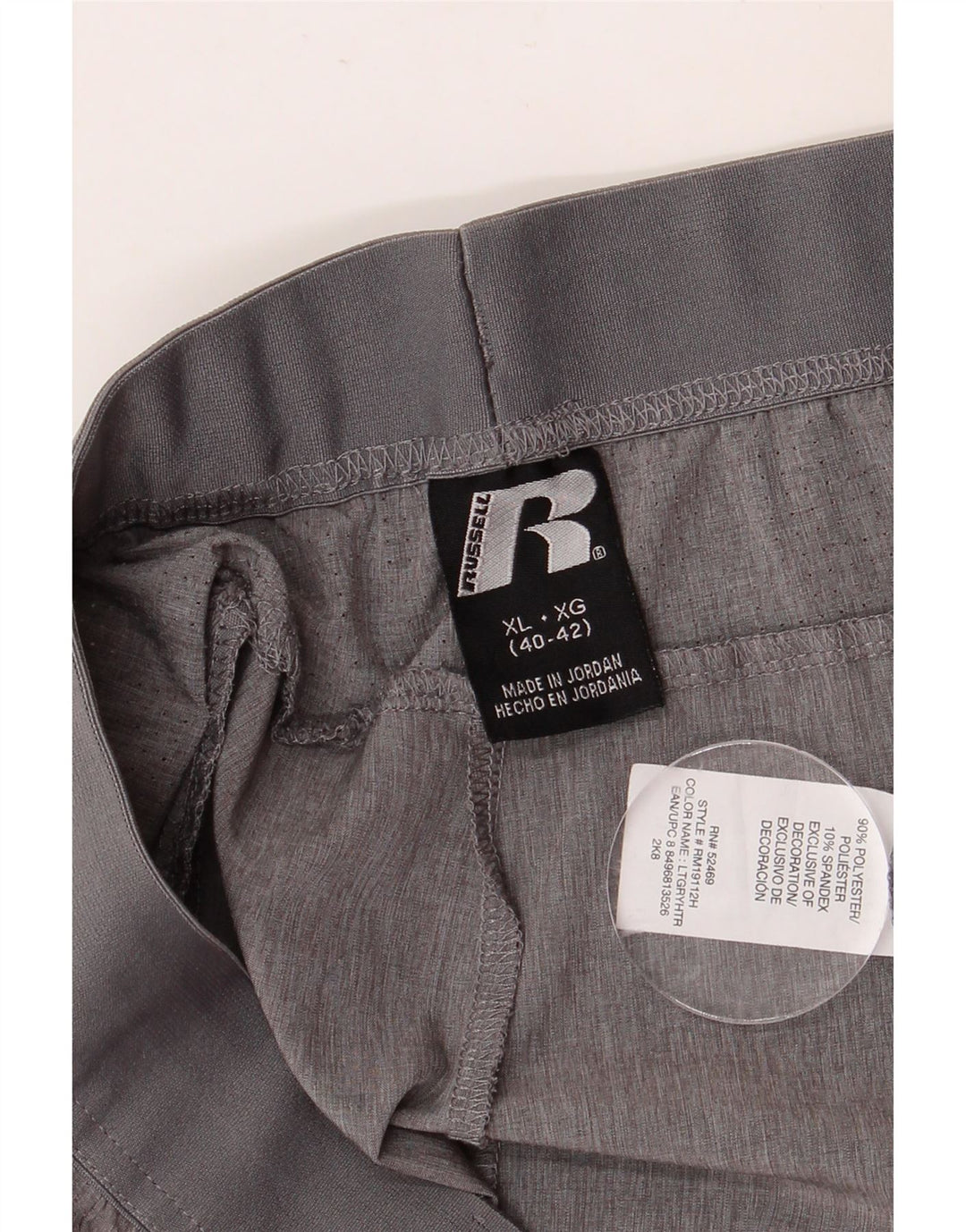 RUSSELL ATHLETIC Pantalones cortos deportivos Dri-Power para hombre XL Poliéster gris
