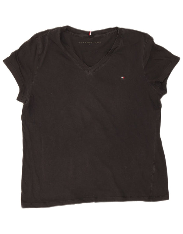 Tommy Hilfiger Camiseta para mujer Top UK 46 Grande Negro