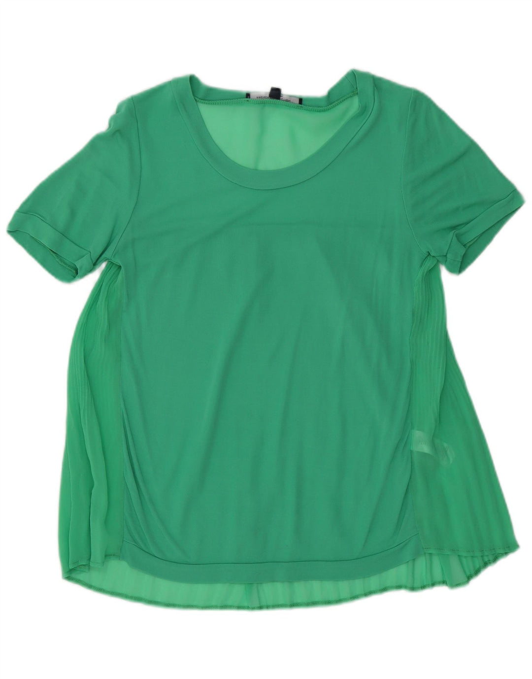 French Connection Blusa para mujer Top UK 10 Small Viscosa verde
