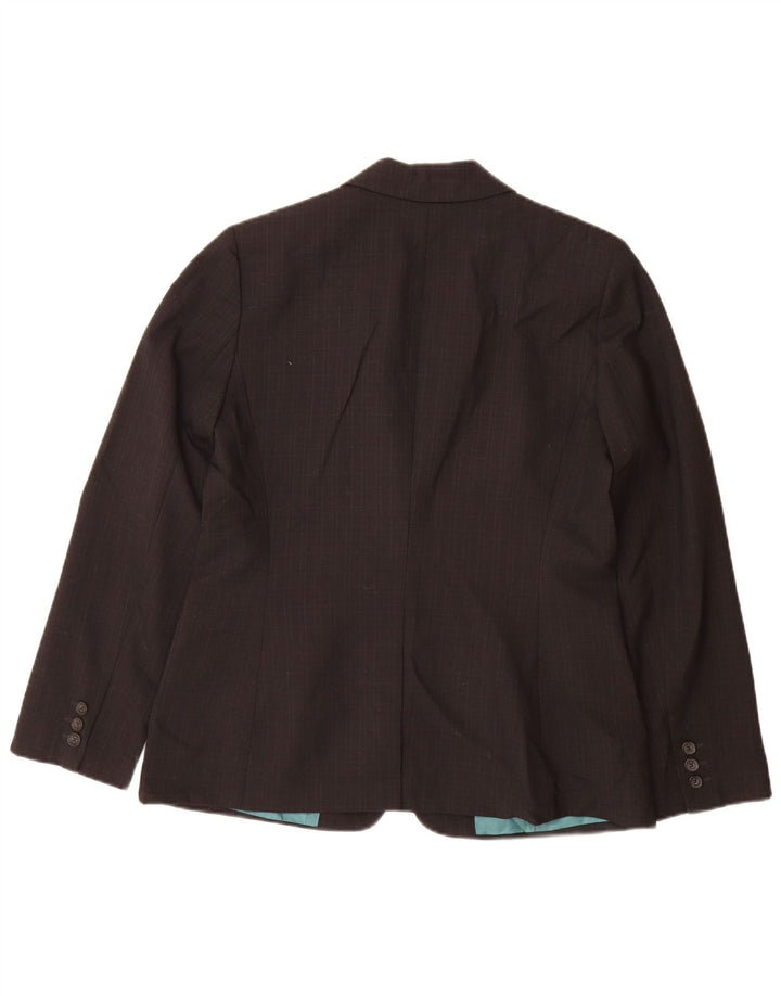 Calvin Klein Chaqueta Blazer para Mujer UK 10 Small Black Check Poliéster
