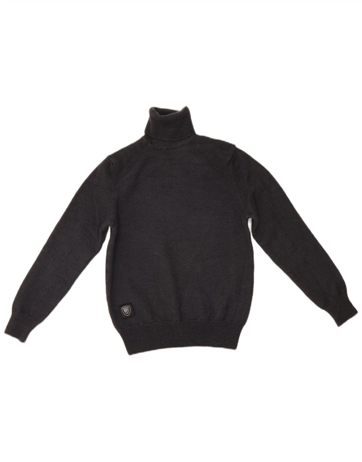 Blauer - Jersey con cuello vuelto para mujer, talla 8, lana gris pequeña