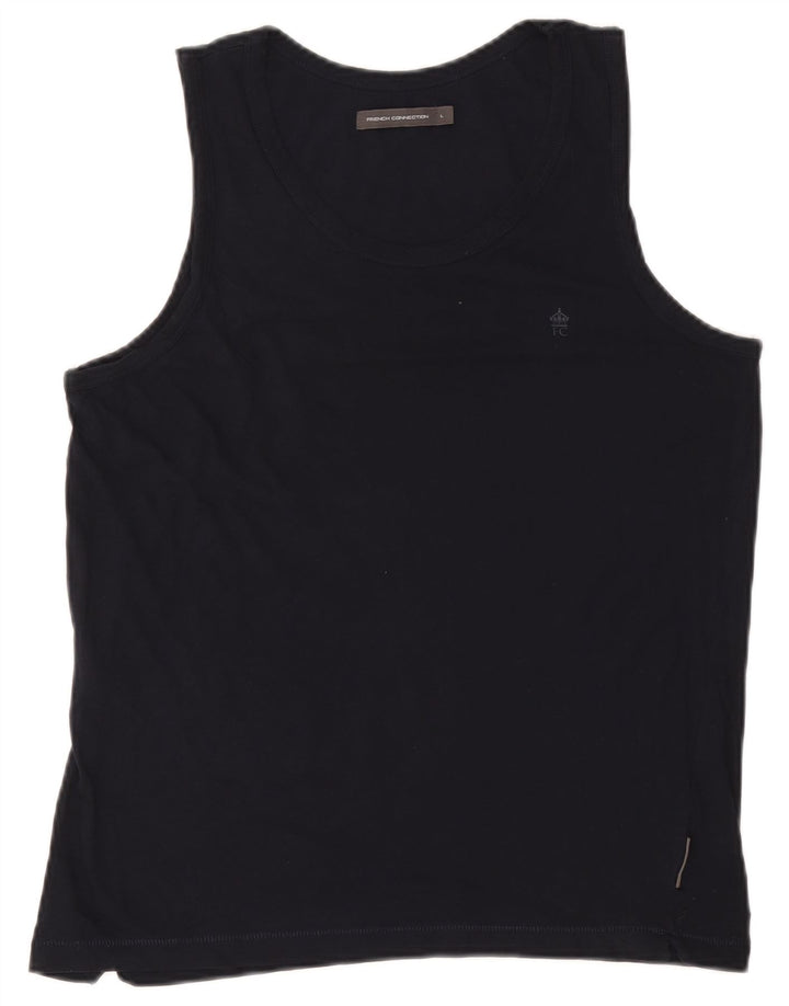 French Connection Camiseta sin mangas para mujer UK 44 Grande Azul marino