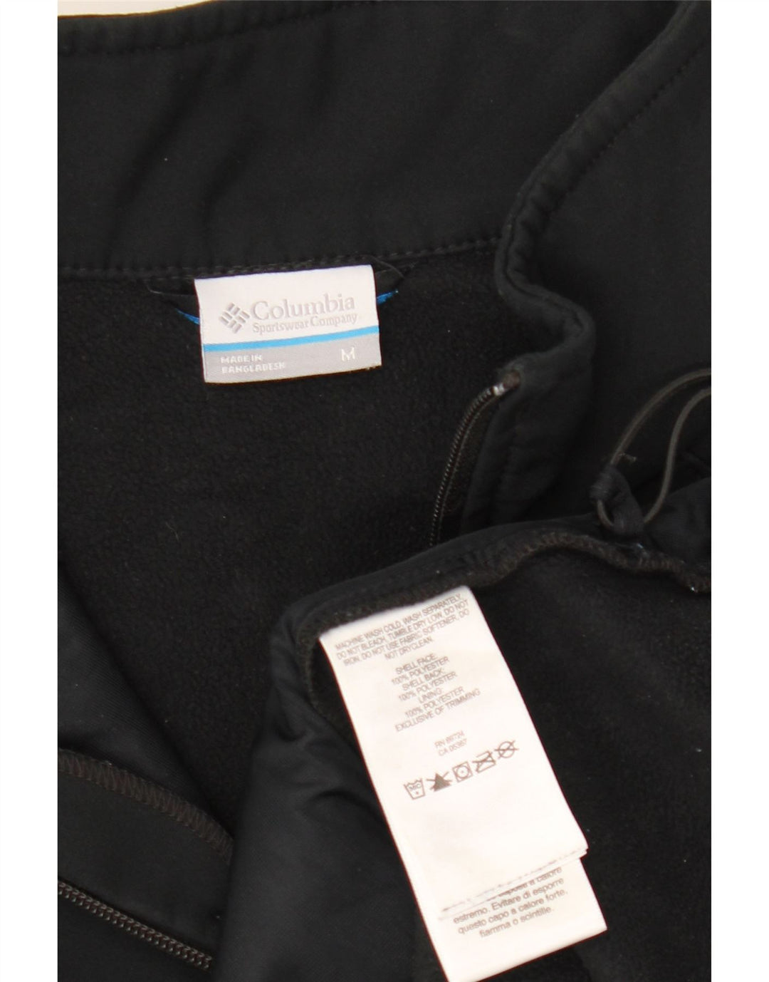 COLUMBIA Chaqueta superior de chándal sin mangas para hombre Poliéster negro mediano