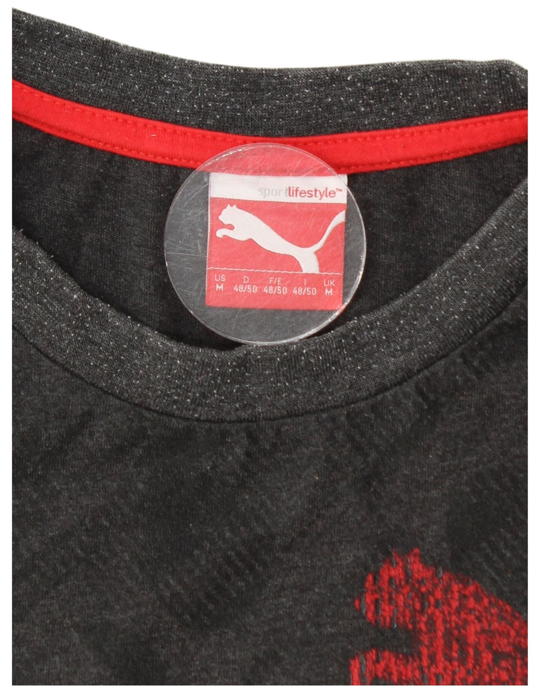 PUMA Camiseta gráfica para hombre Top gris medio