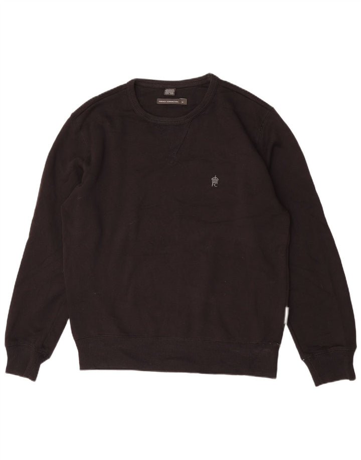 FRENCH CONNECTION Sudadera para Hombre Jersey Mediano Negro Algodón
