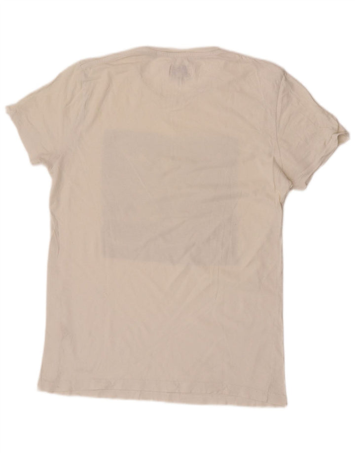 Jack Wills - Camiseta gráfica para hombre, talla pequeña, algodón blanco