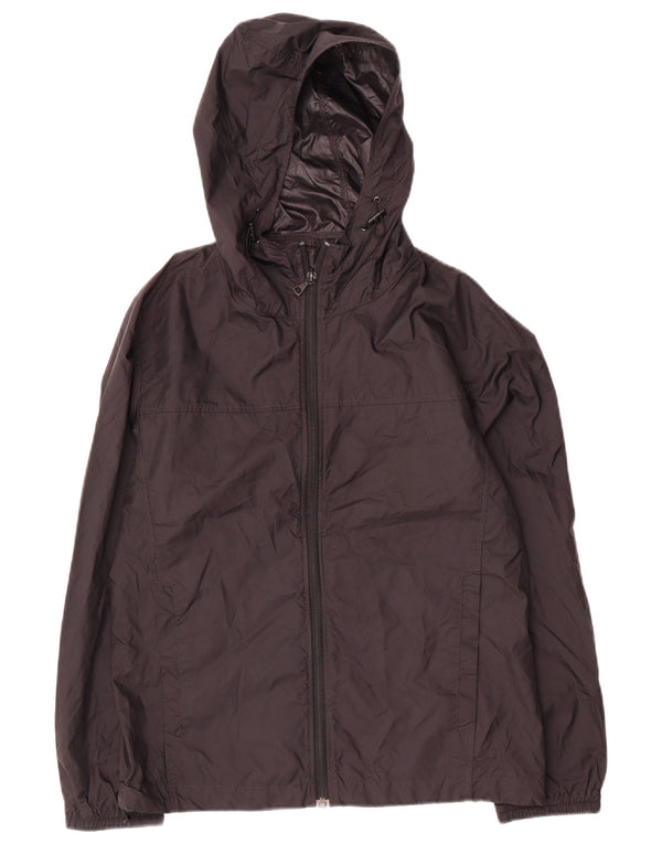 Uniqlo Chaqueta impermeable con capucha para mujer UK 10 Small Poliéster negro