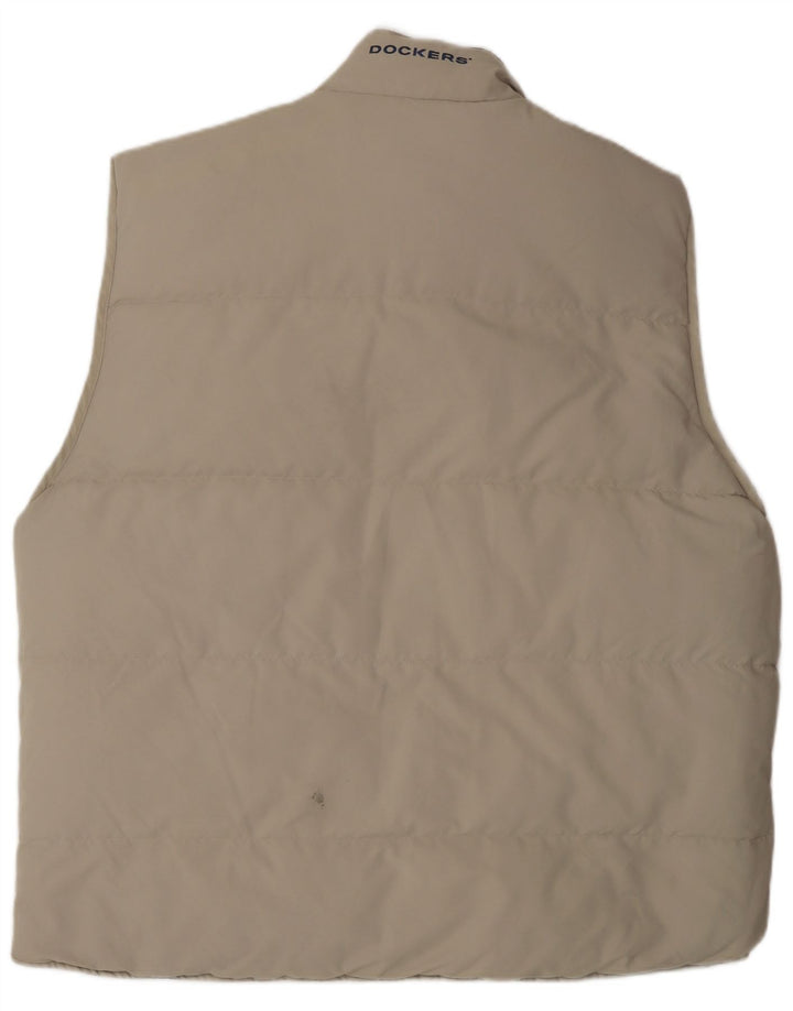 Dockers Chaleco acolchado reversible para hombre UK 44 2XL Poliéster beige