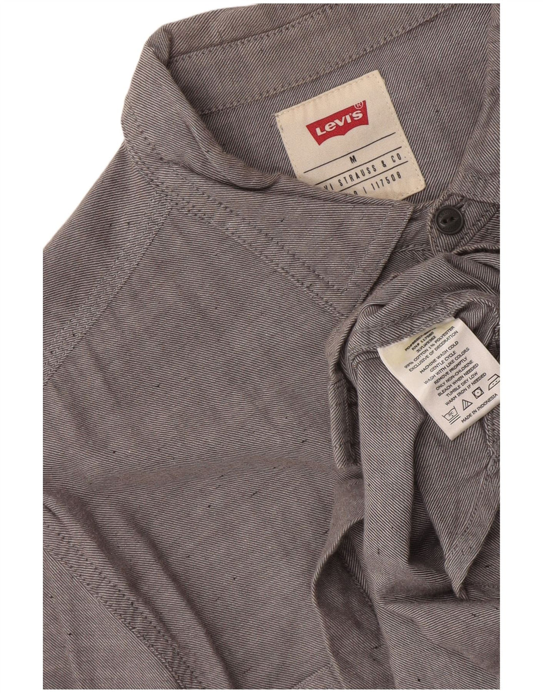 Camisa Levi's Hombre De Algodón Moteado Gris Medio