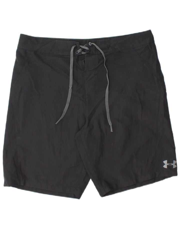 UNDER ARMOUR Hombres Heat Gear Loose Fit Bañador Shorts Grande Negro