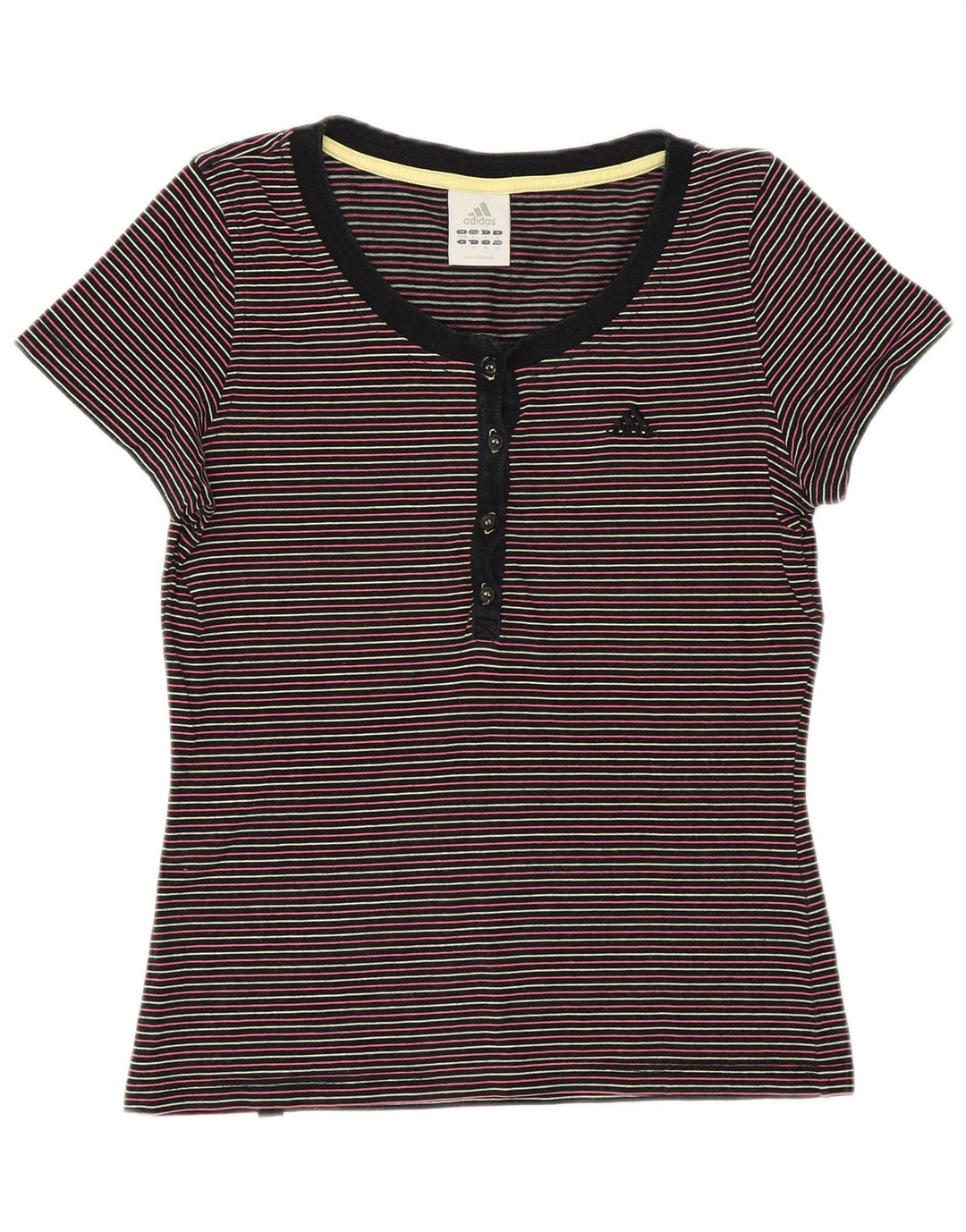 ADIDAS Camiseta Mujer Top UK 8/10 Small Multicolor Rayas Algodón