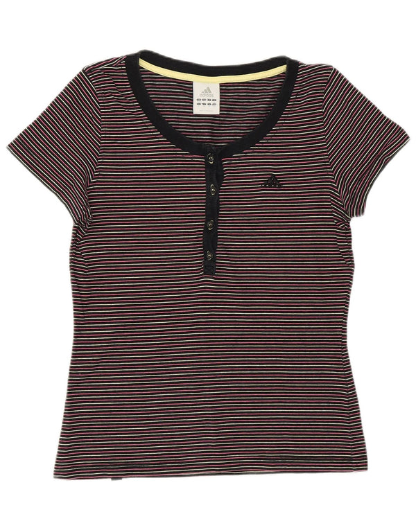 ADIDAS Camiseta Mujer Top UK 8/10 Small Multicolor Rayas Algodón