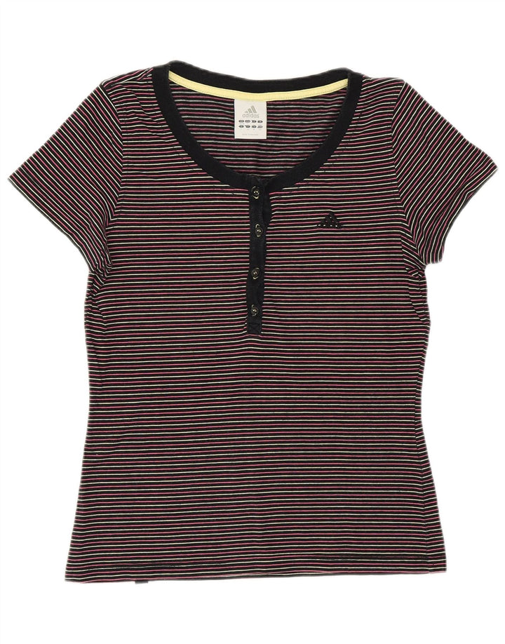 ADIDAS Camiseta Mujer Top UK 8/10 Small Multicolor Rayas Algodón
