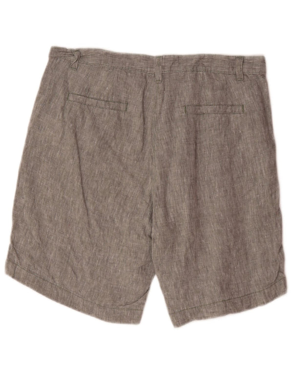 Dack's Pantalones cortos chinos de cintura alta para mujer EU 44 XL W34 Lino gris
