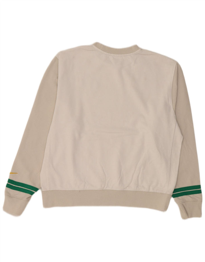 Nike Hombre Sudadera con gráfico tipo jersey de algodón color block mediano en blanco