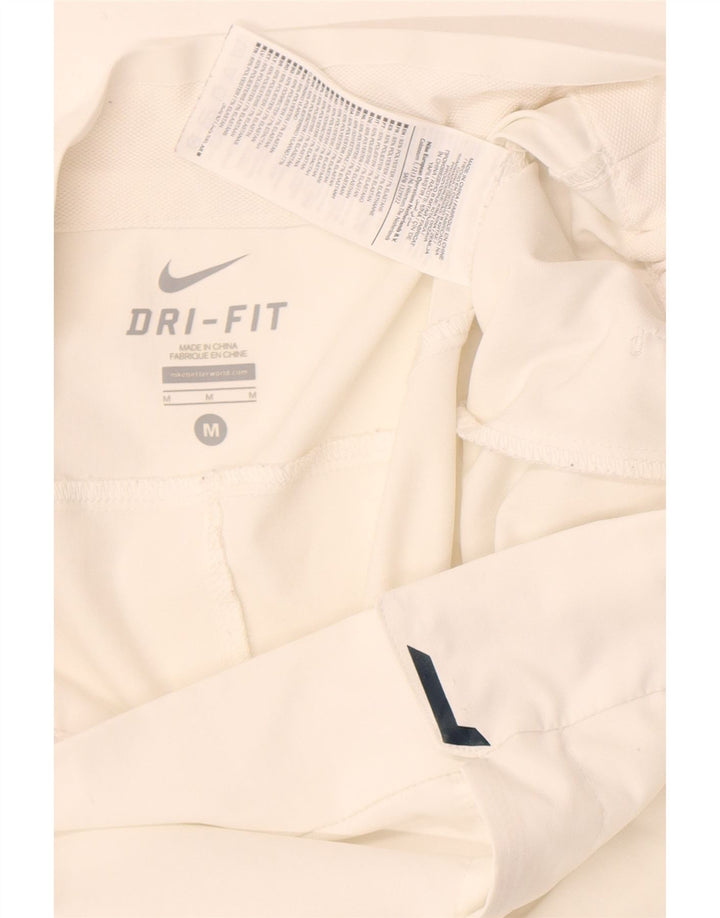 Nike Pantalones cortos chinos Dri Fit para hombre mediano W30 poliéster blanco