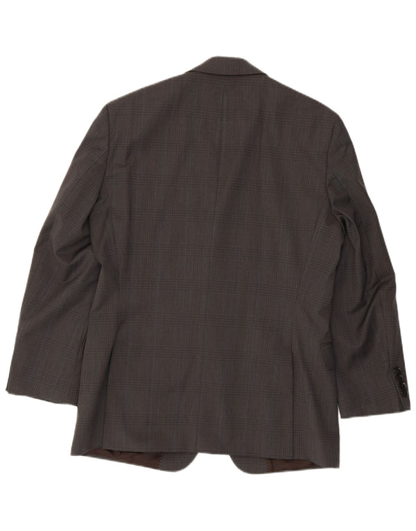 Hugo Boss Chaqueta tipo blazer de 2 botones para hombre EU 48 Gris medio Pata de gallo