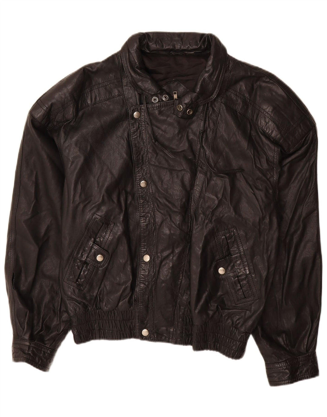 Yukon Trail Chaqueta de cuero para hombre IT 50 Grande Negro