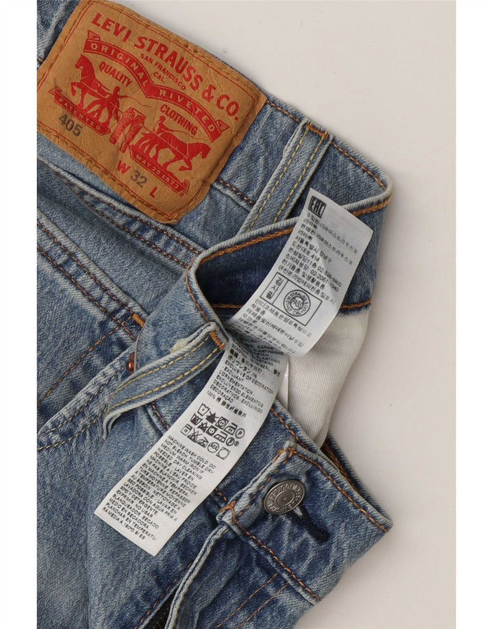 Levi's Mens 405 Shorts De Mezclilla W32 Algodón Azul Medio