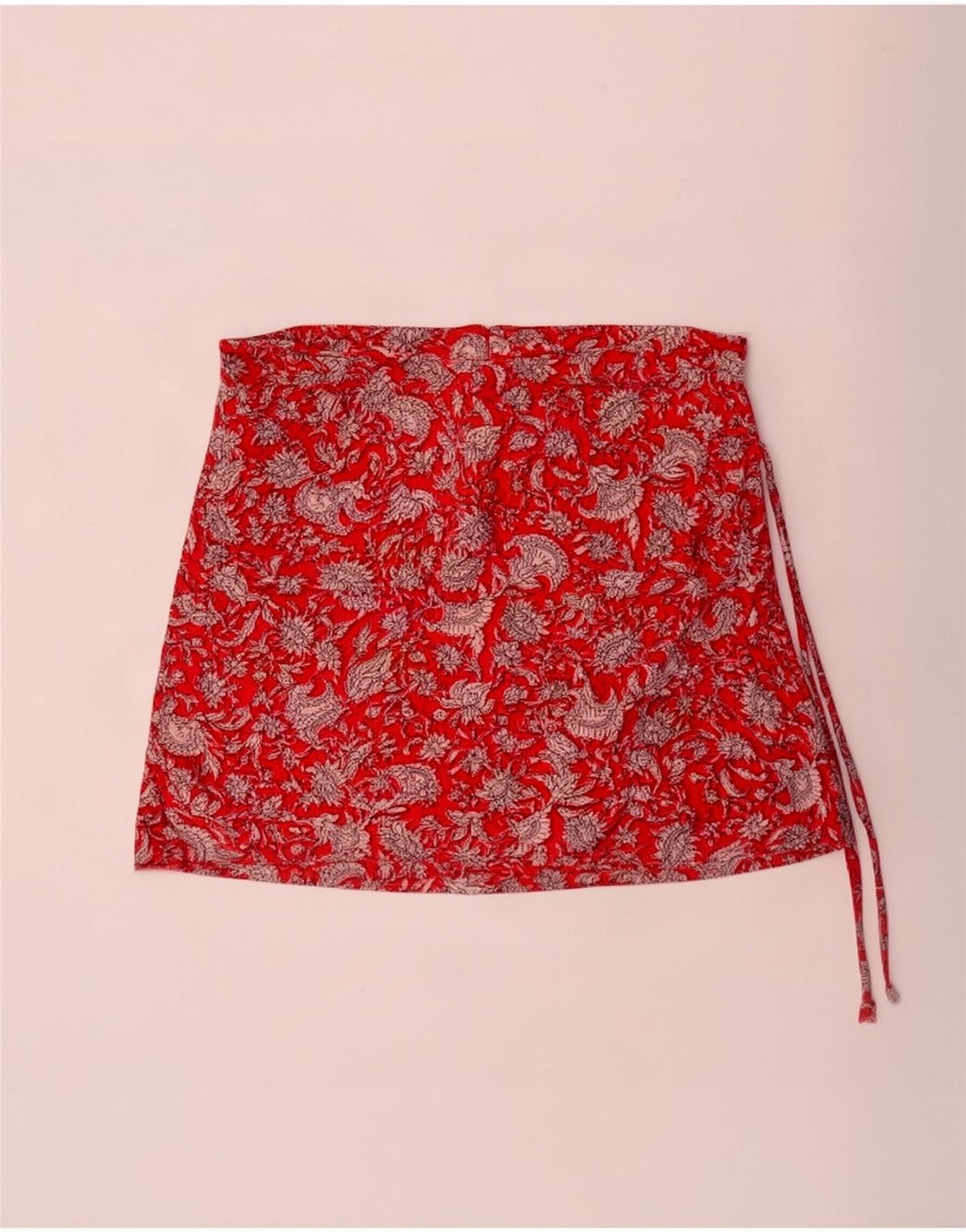 Zara Mujer Falda Pantalón XS W24 Rojo Floral