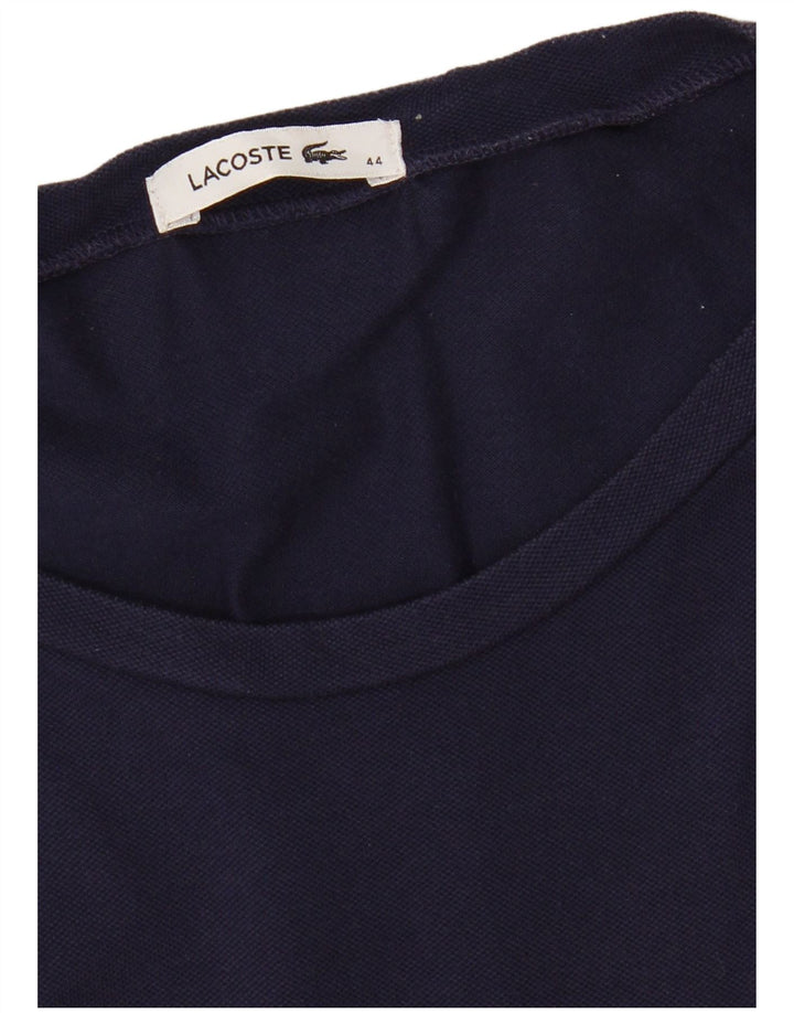 Lacoste Vestido tipo camiseta sin mangas para mujer Talla 44 Grande Azul marino