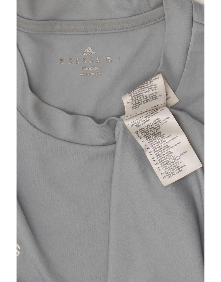 Camiseta ADIDAS Climalite para hombre Top Poliéster gris medio
