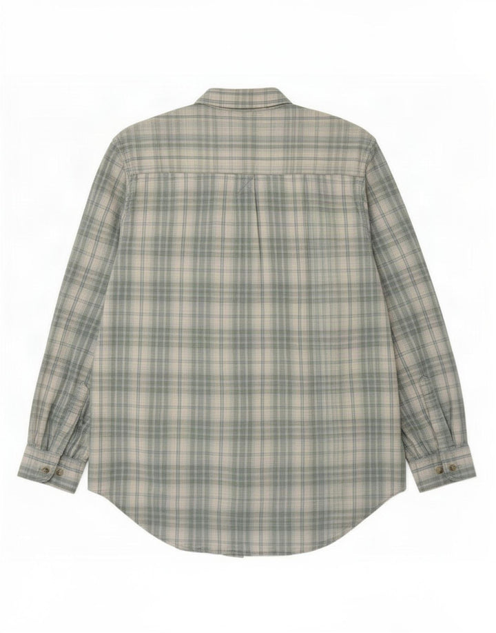 Camisa Timberland Hombre Algodón A Cuadros Azul Medio