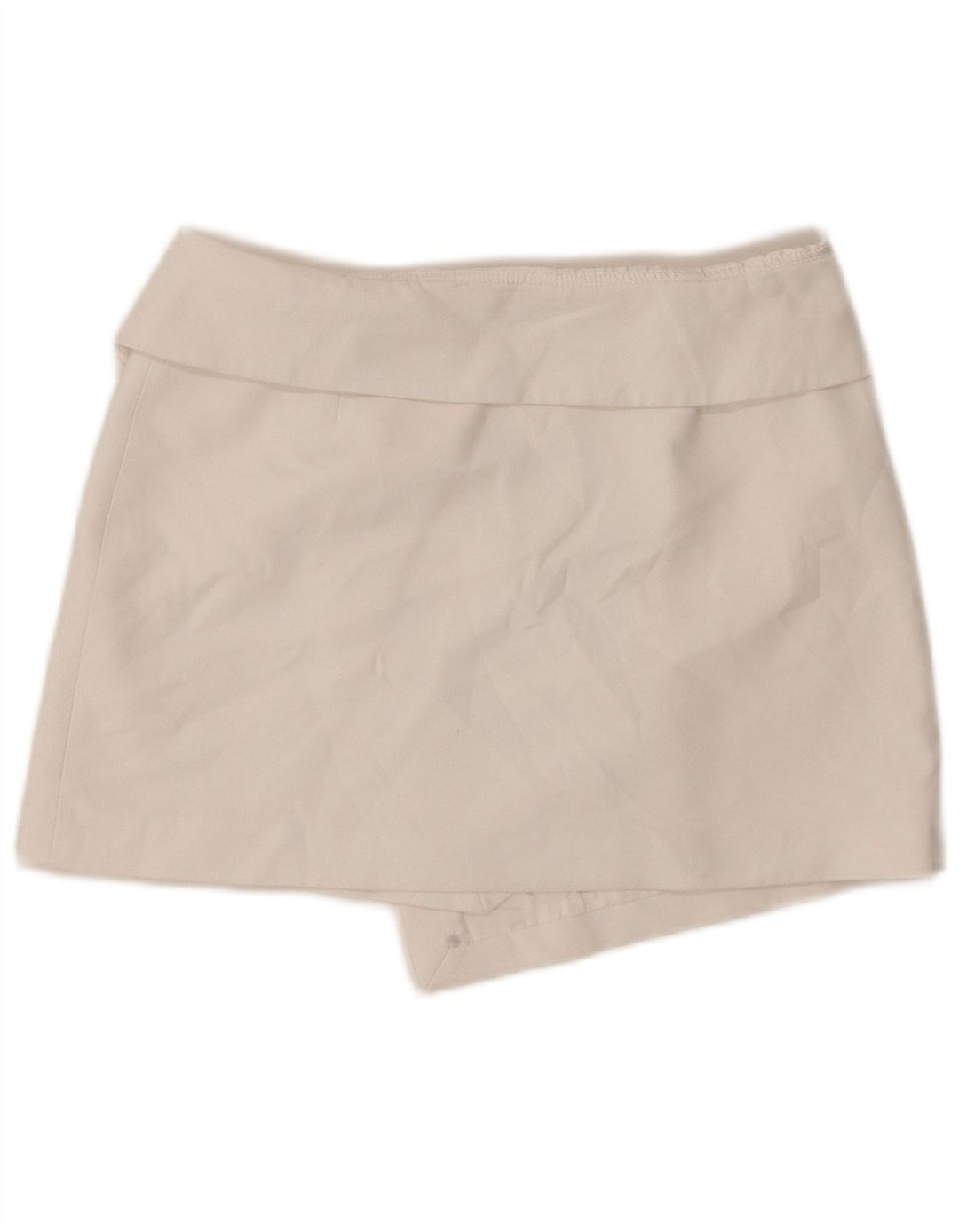 Zara Mujer Mini Falda Cruzada Mediana W28 Blanco
