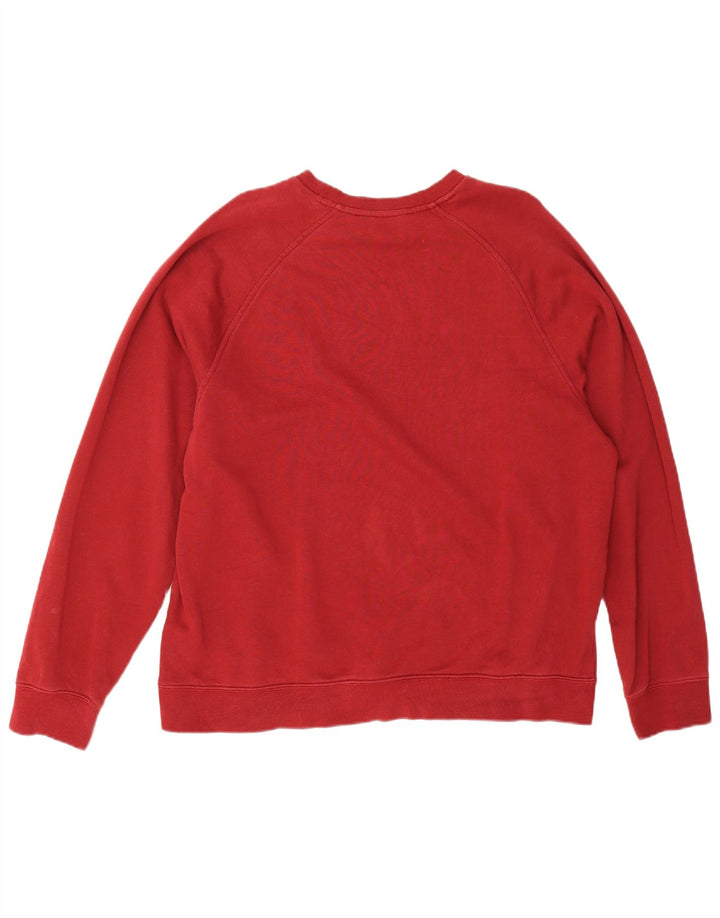 Nike Hombre Sudadera Jumper Grande Rojo Algodón