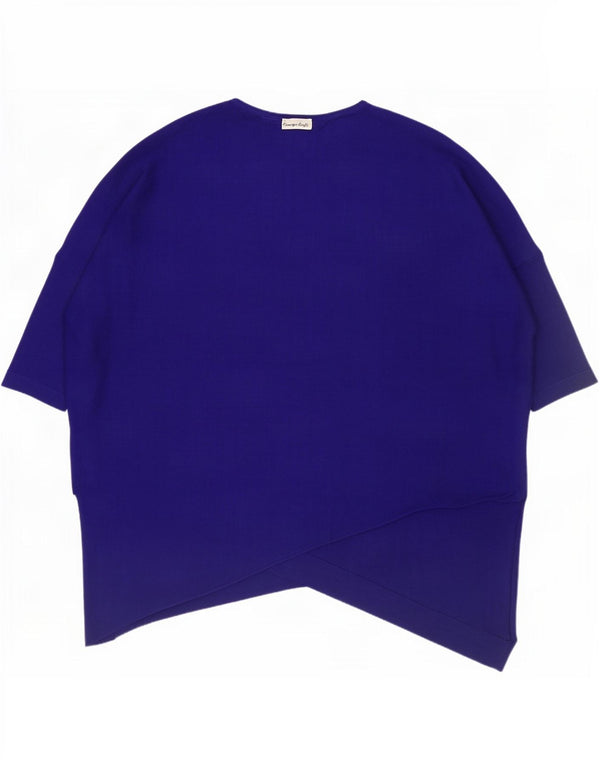 Phase Eight Blusa extragrande asimétrica para mujer UK 44 Azul marino mediano