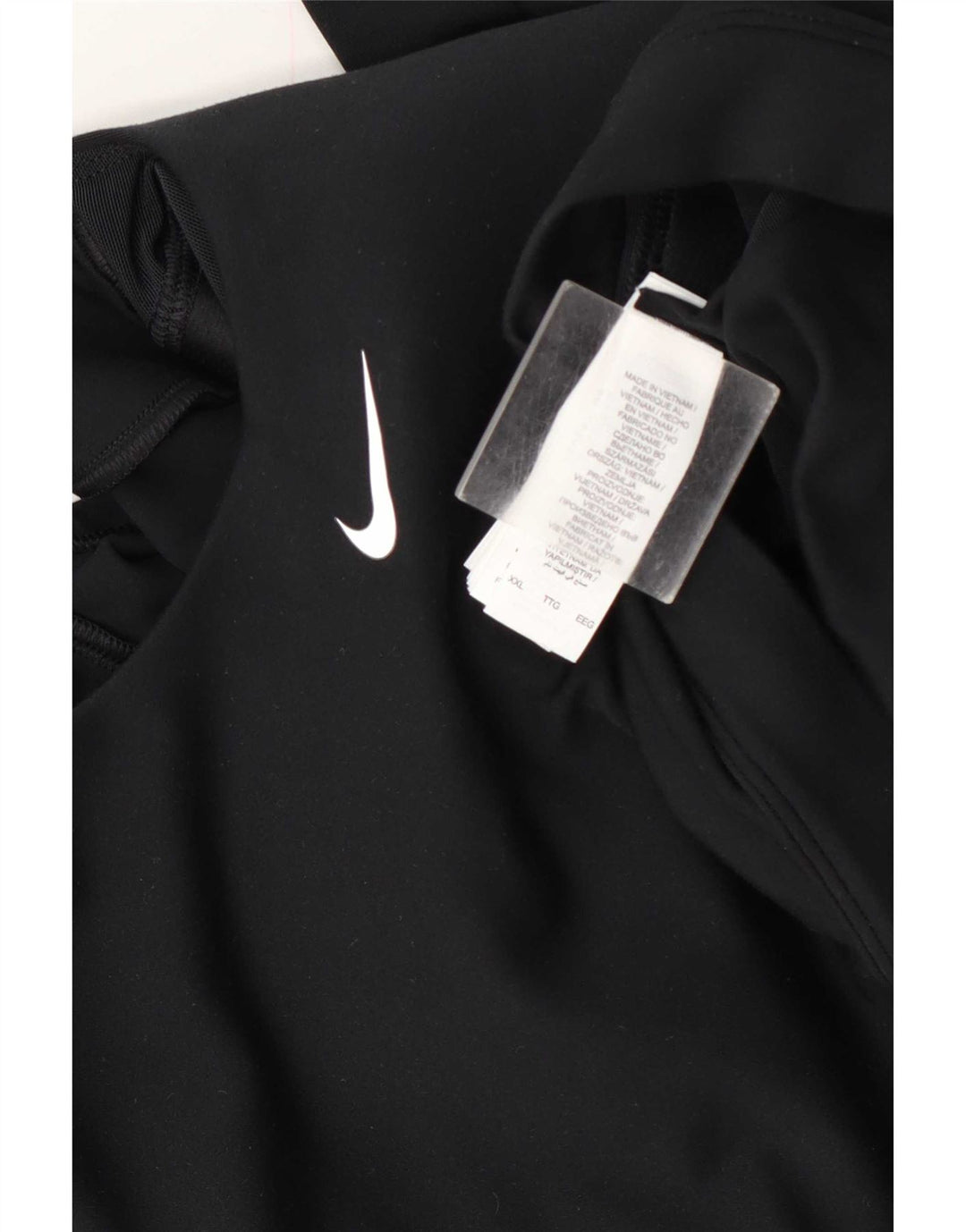 Nike Top corto para mujer de manga larga ES 39 2XL Poliéster negro